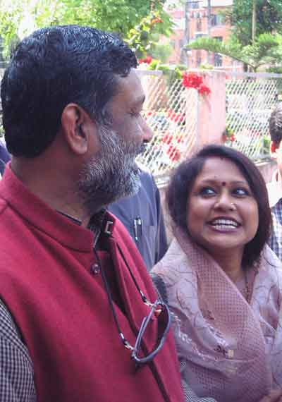 Bimalendra Nidhi with his wife