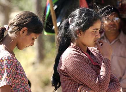 Terrified local girls of Kavre Bhanjyang were apparently unable to speak with eachother after some of them saw the battle live.