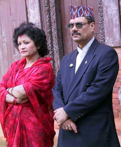 General Thapa with his wife