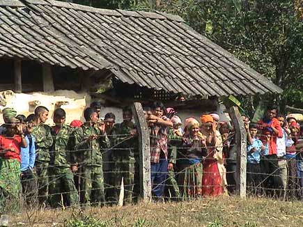 Maoist cantonment site inspection images
