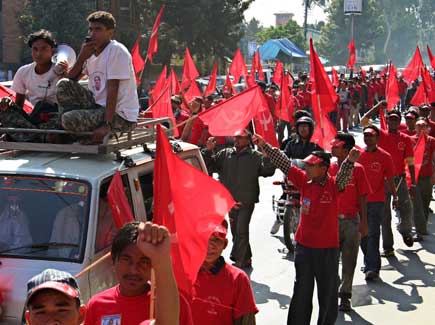 Maoist organize victory rally and mass meeting in Kathmandu
