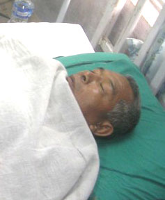 Ram Bahadur Rana undergoes treatment in Midwest Regional Hospital, Pokhara. 