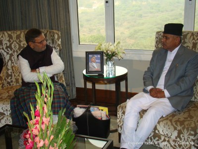President with Sharad Yadav