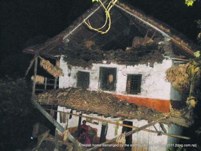 taplejung home damaged by earthquake