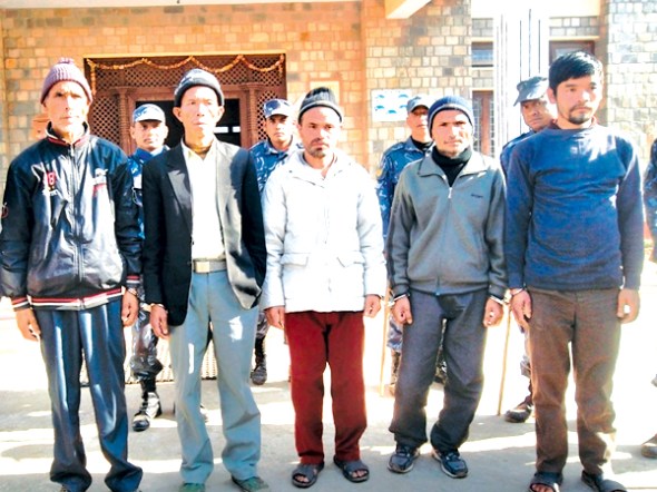 murder suspects: the man in the middle has admitted of burying journalist dekendra thapa alive during police interrogation 